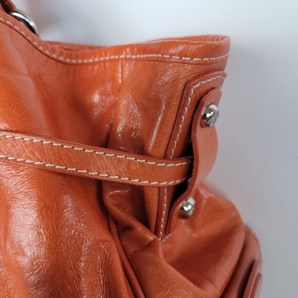 Francesco Biasia Brick Orange Handbag - Picture 8 of 13